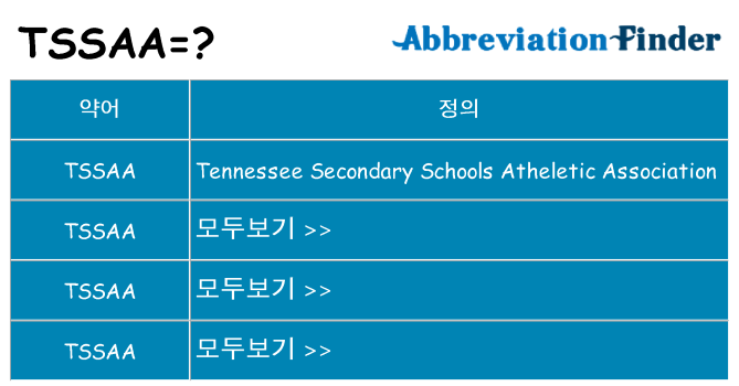 tssaa 대 한 무엇을 서가