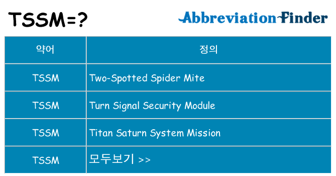 tssm 대 한 무엇을 서가