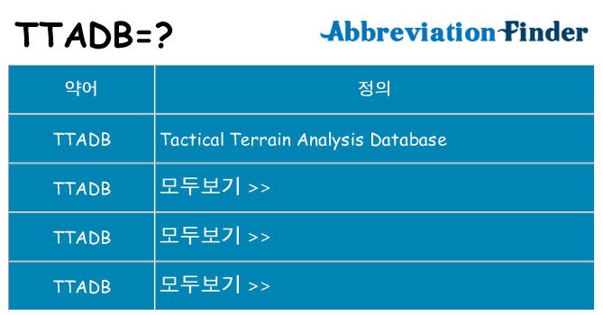 ttadb 대 한 무엇을 서가