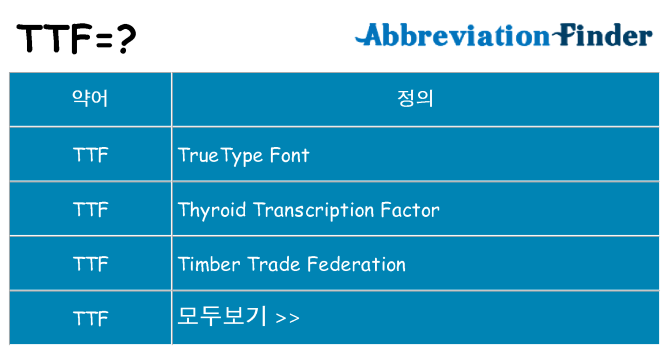 ttf 대 한 무엇을 서가