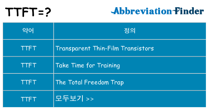ttft 대 한 무엇을 서가