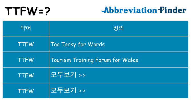 ttfw 대 한 무엇을 서가