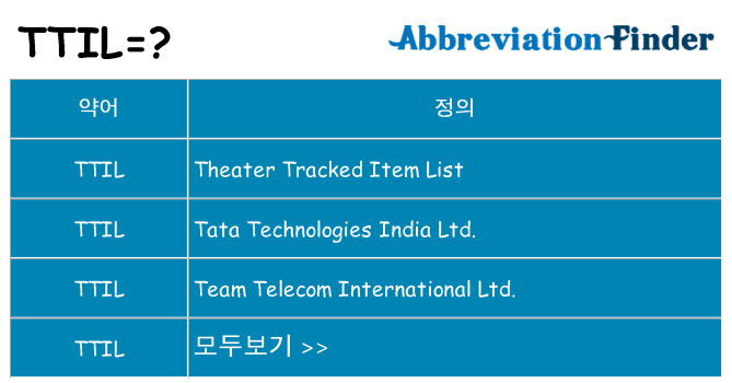 ttil 대 한 무엇을 서가