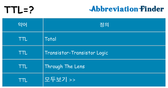 ttl 대 한 무엇을 서가