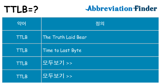 ttlb 대 한 무엇을 서가