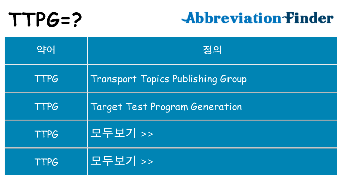 ttpg 대 한 무엇을 서가