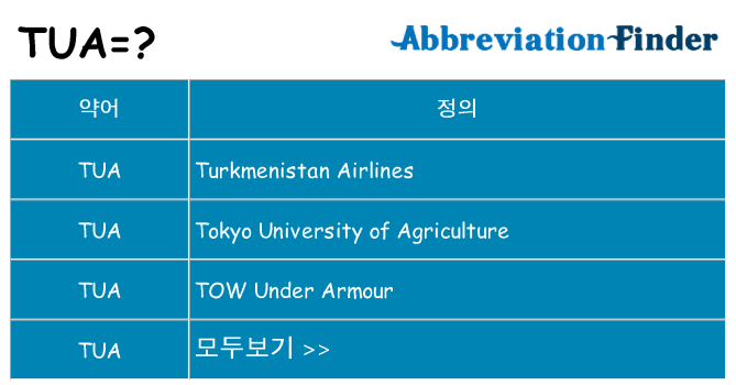 tua 대 한 무엇을 서가
