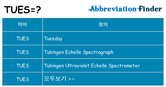 tues 대 한 무엇을 서가