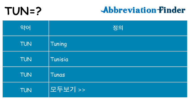 tun 대 한 무엇을 서가