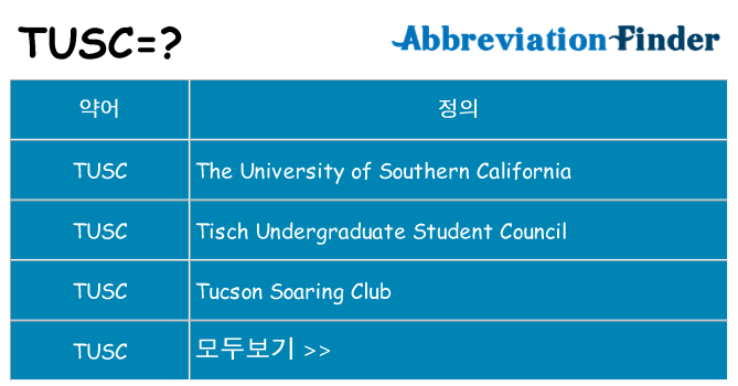 tusc 대 한 무엇을 서가