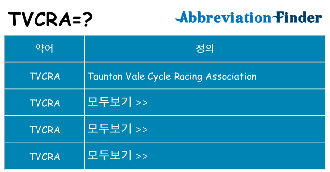 tvcra 대 한 무엇을 서가