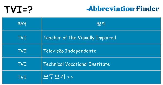 tvi 대 한 무엇을 서가