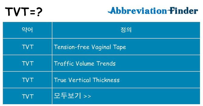 tvt 대 한 무엇을 서가
