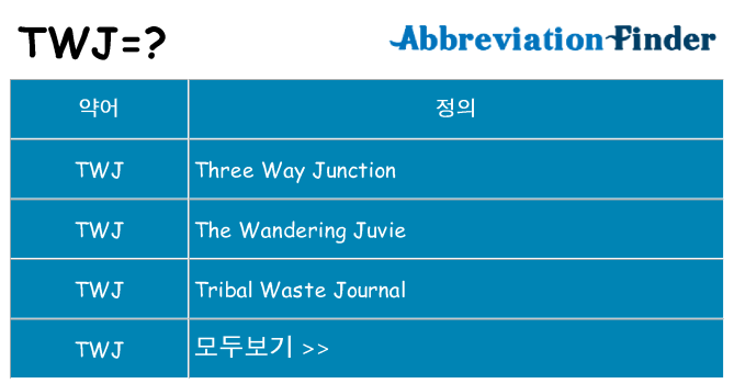 twj 대 한 무엇을 서가
