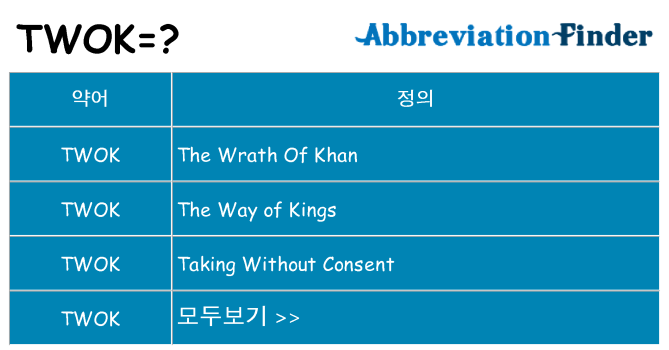 twok 대 한 무엇을 서가