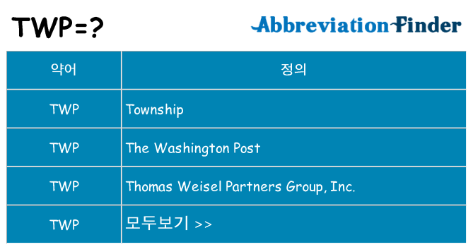 twp 대 한 무엇을 서가