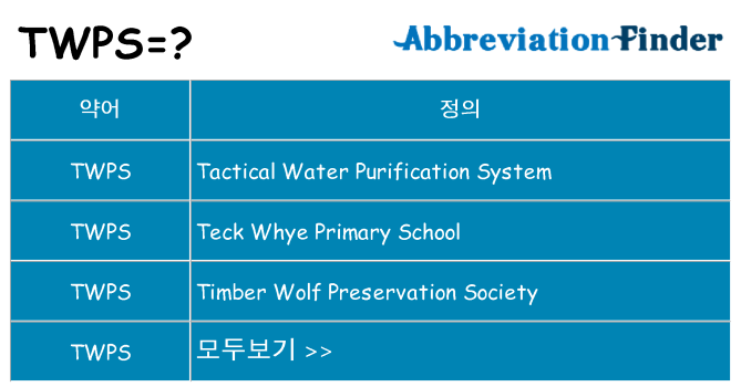 twps 대 한 무엇을 서가