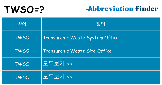 twso 대 한 무엇을 서가