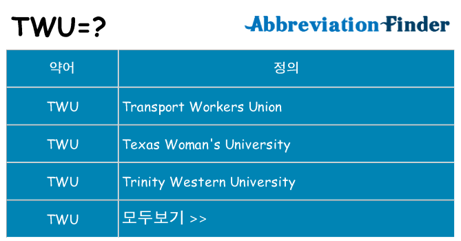 twu 대 한 무엇을 서가