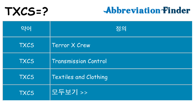 txcs 대 한 무엇을 서가