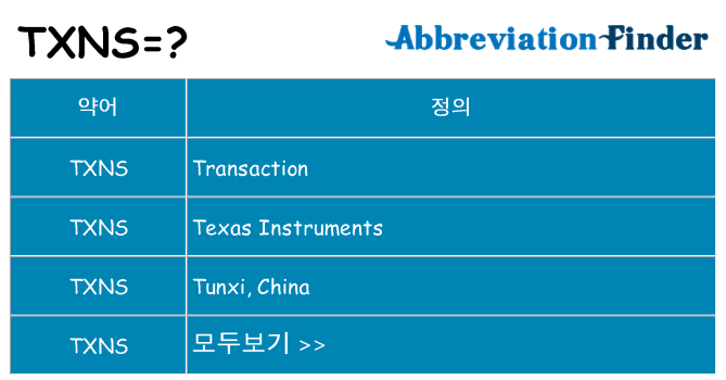 txns 대 한 무엇을 서가