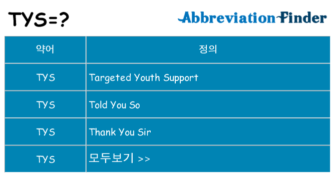 tys 대 한 무엇을 서가