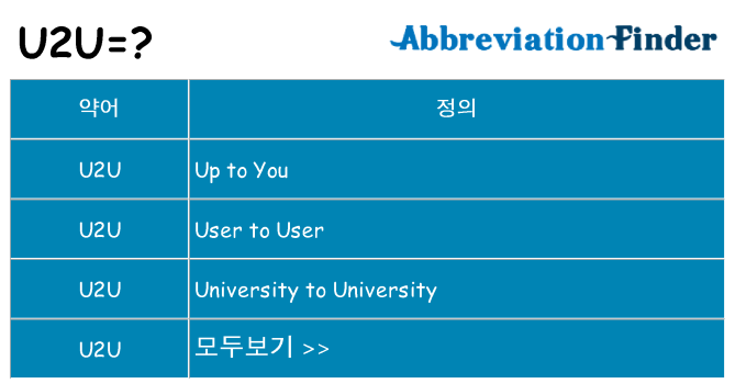 u2u 대 한 무엇을 서가