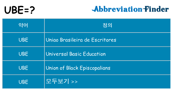ube 대 한 무엇을 서가