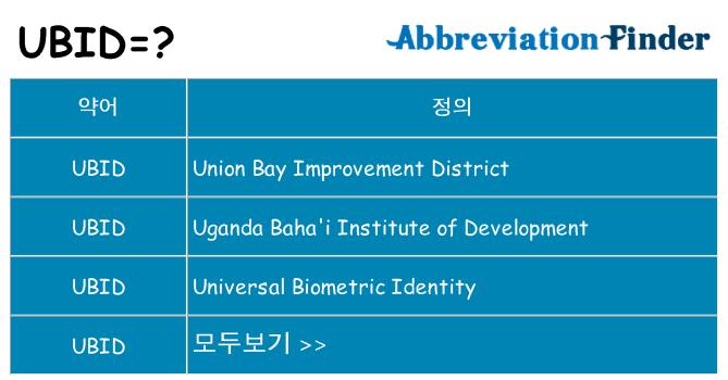 ubid 대 한 무엇을 서가