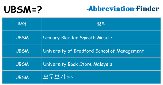 ubsm 대 한 무엇을 서가