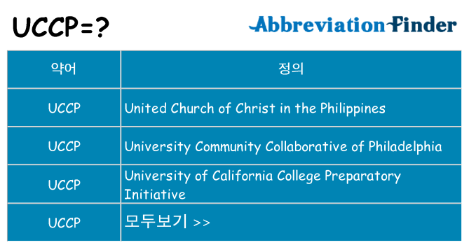 uccp 대 한 무엇을 서가