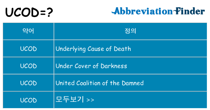 ucod 대 한 무엇을 서가