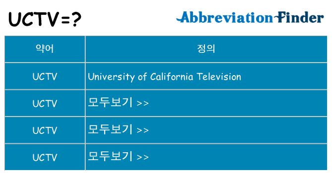 uctv 대 한 무엇을 서가