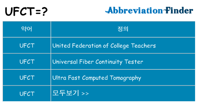 ufct 대 한 무엇을 서가