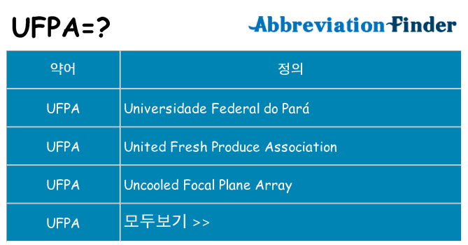 ufpa 대 한 무엇을 서가