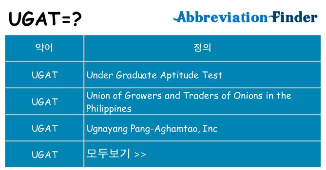 ugat 대 한 무엇을 서가