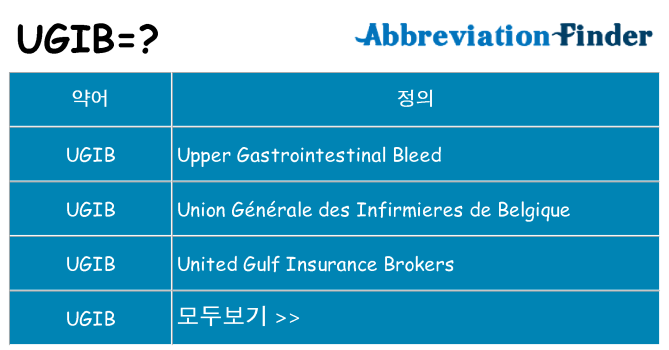 ugib 대 한 무엇을 서가