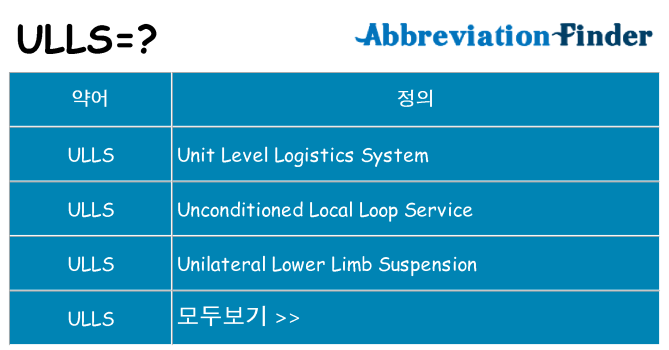 ulls 대 한 무엇을 서가