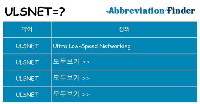 ulsnet 대 한 무엇을 서가