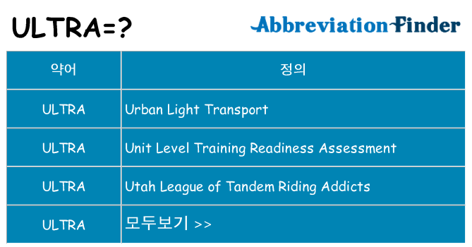 ultra 대 한 무엇을 서가