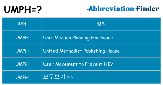 umph 대 한 무엇을 서가