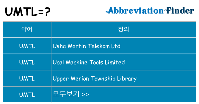 umtl 대 한 무엇을 서가