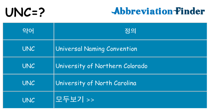 unc 대 한 무엇을 서가