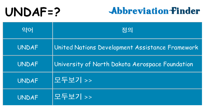 undaf 대 한 무엇을 서가