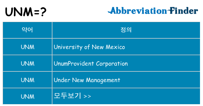 unm 대 한 무엇을 서가