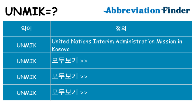 unmik 대 한 무엇을 서가