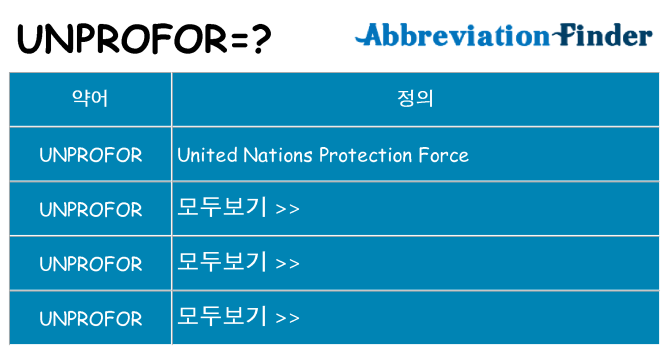 unprofor 대 한 무엇을 서가
