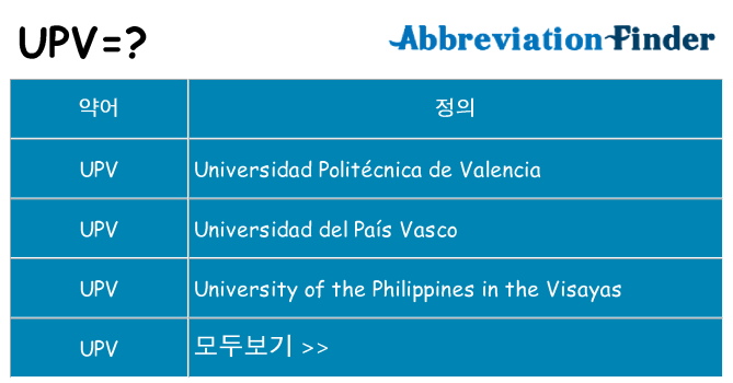 upv 대 한 무엇을 서가