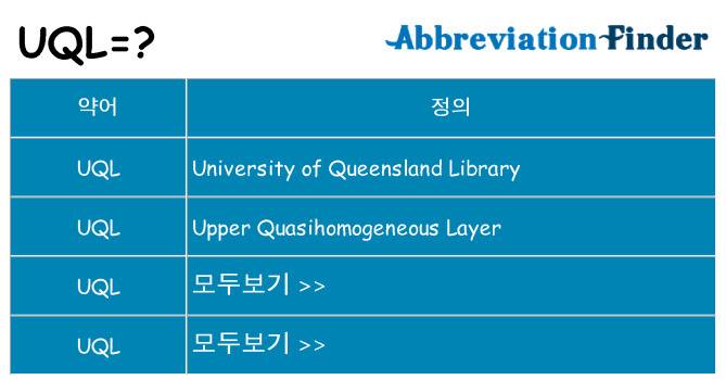 uql 대 한 무엇을 서가