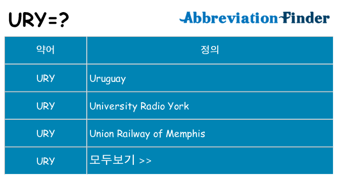 ury 대 한 무엇을 서가
